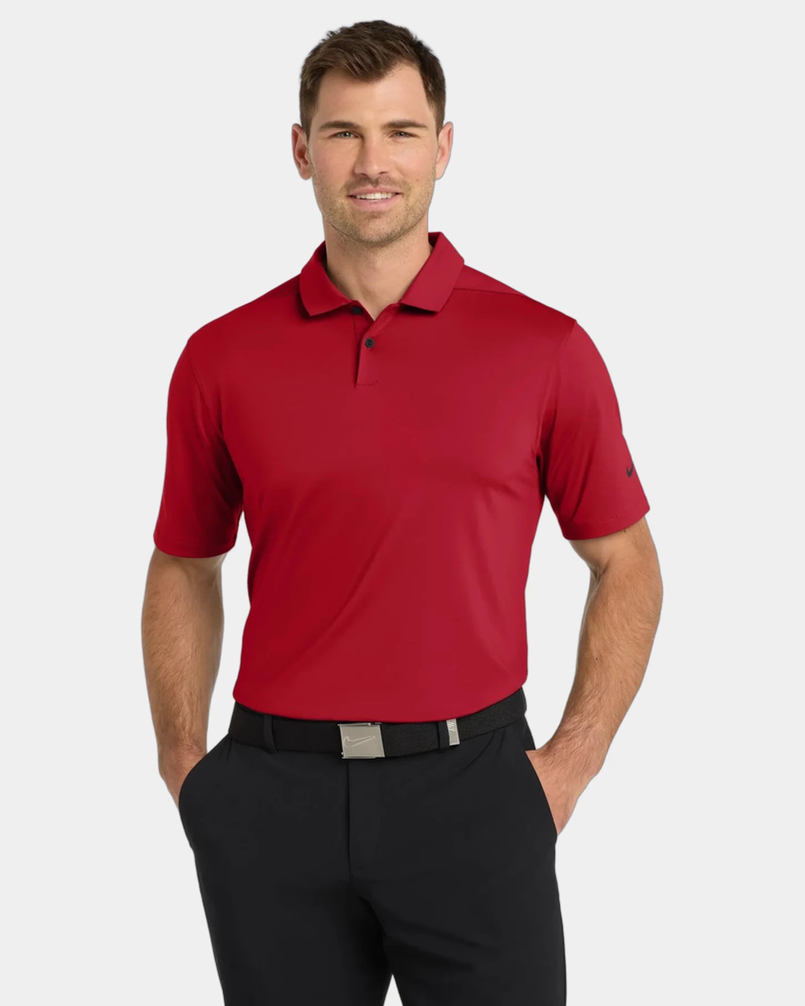 Custom Dri-FIT polo Nike Vapor with moisture control - Gym Red