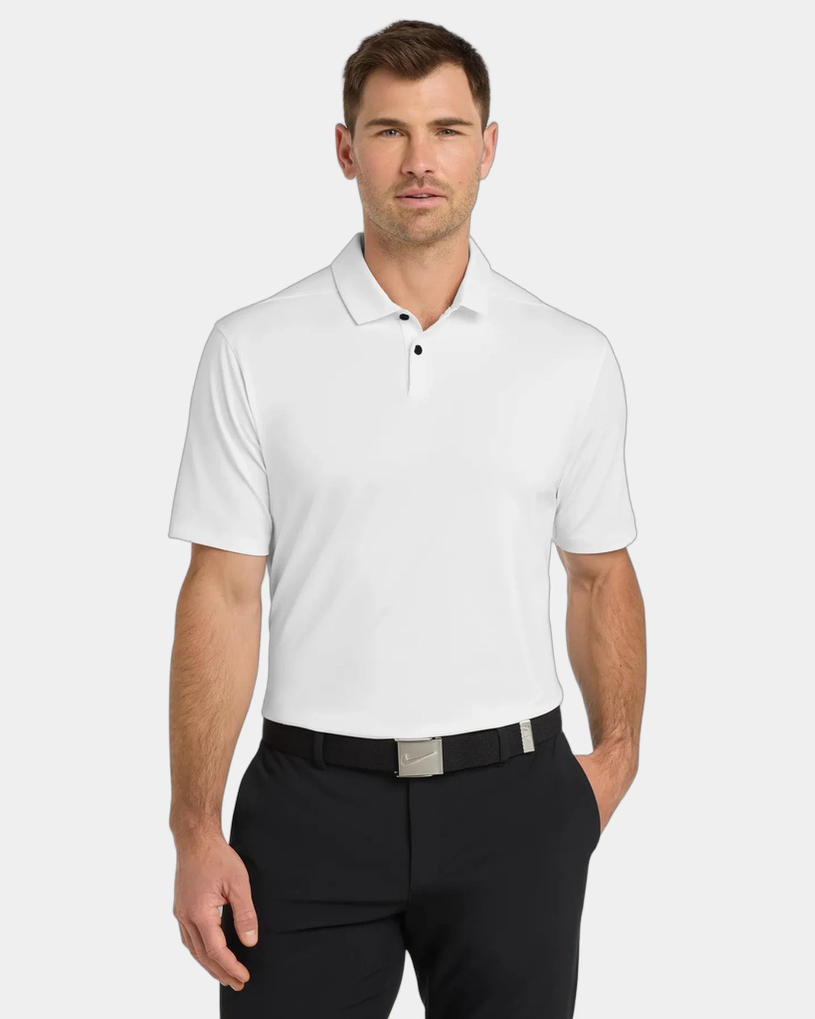 Custom Dri-FIT polo Nike Vapor with moisture control - White