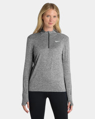 Custom recycled Nike Dri-FIT Element 1/2-Zip Top - Black Heather