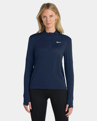 Custom recycled Nike Dri-FIT Element 1/2-Zip Top - Navy