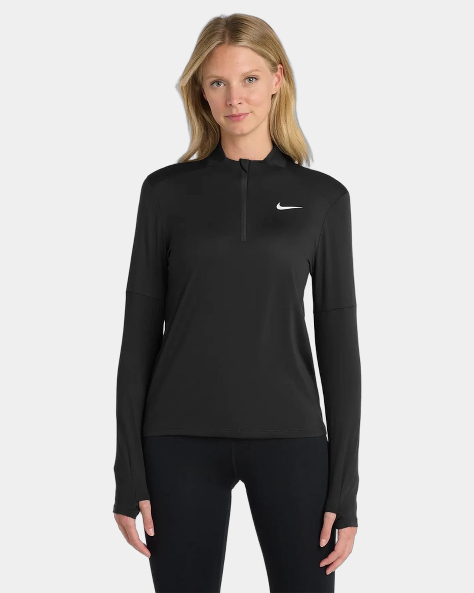 Custom recycled Nike Dri-FIT Element 1/2-Zip Top - Black