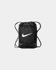 Custom recycled polyester Nike Brasilia drawstring pack - Black