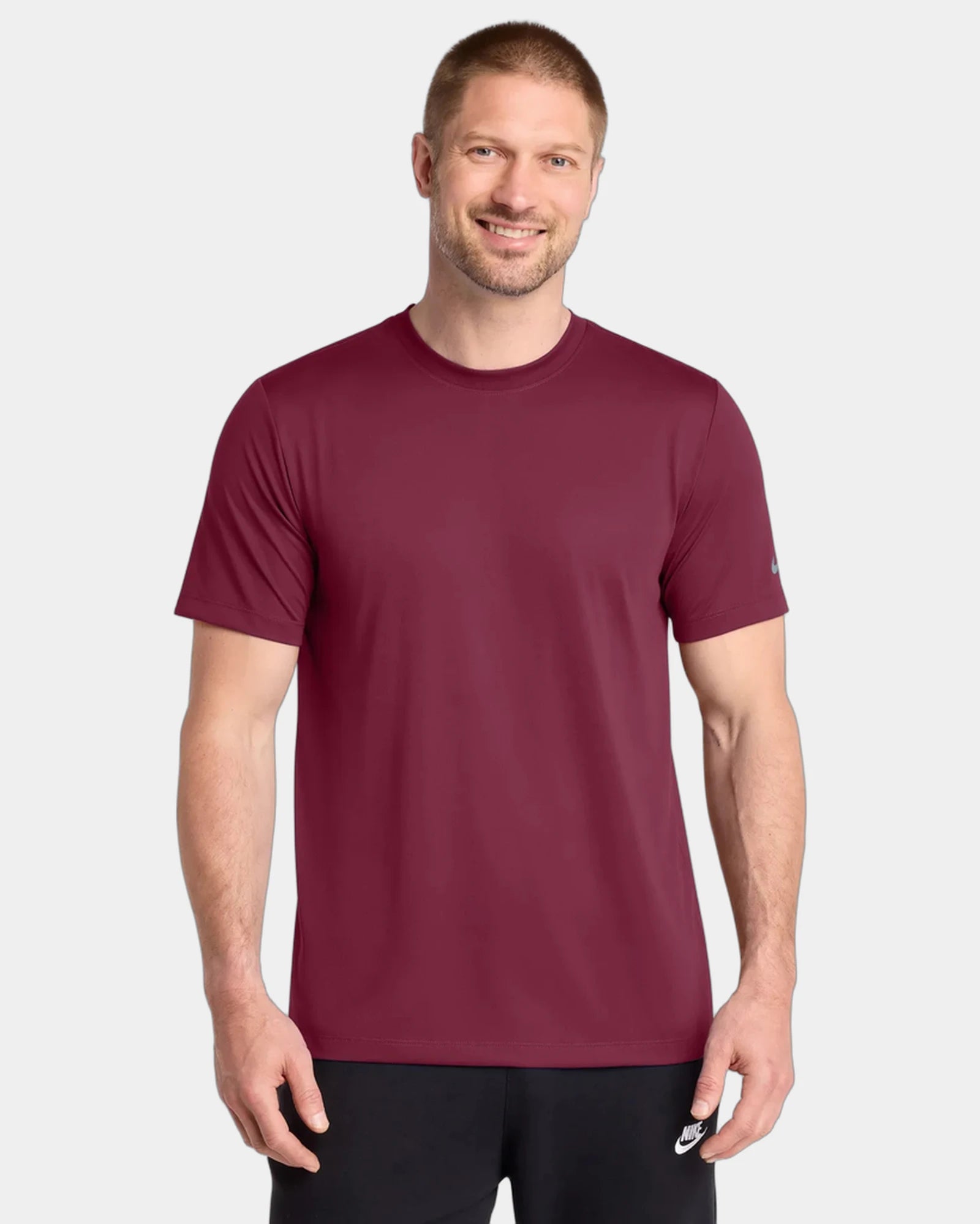 Branded recycled polyester Nike Swoosh Sleeve Tee - Team Maroon
