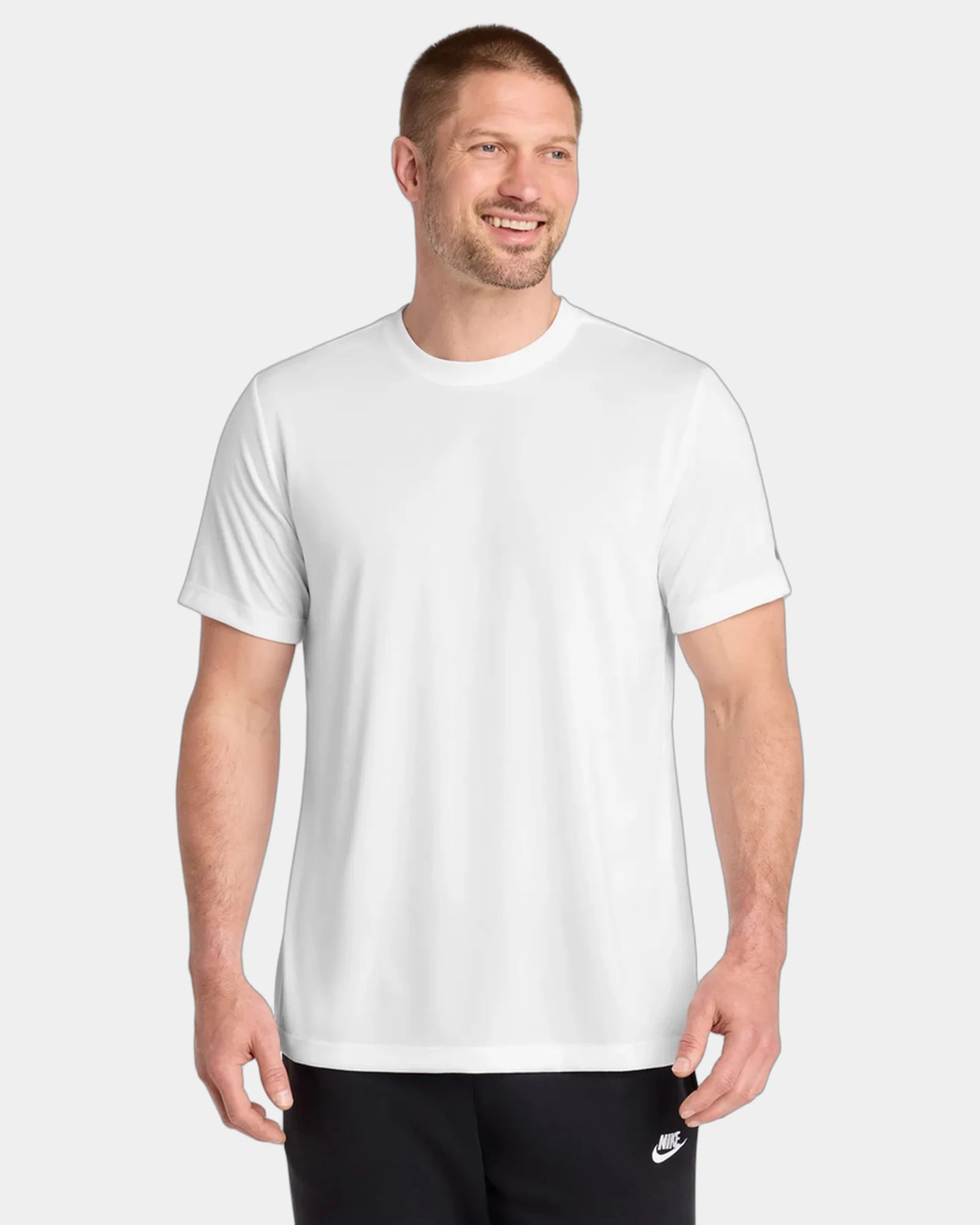 Branded recycled polyester Nike Swoosh Sleeve Tee - White