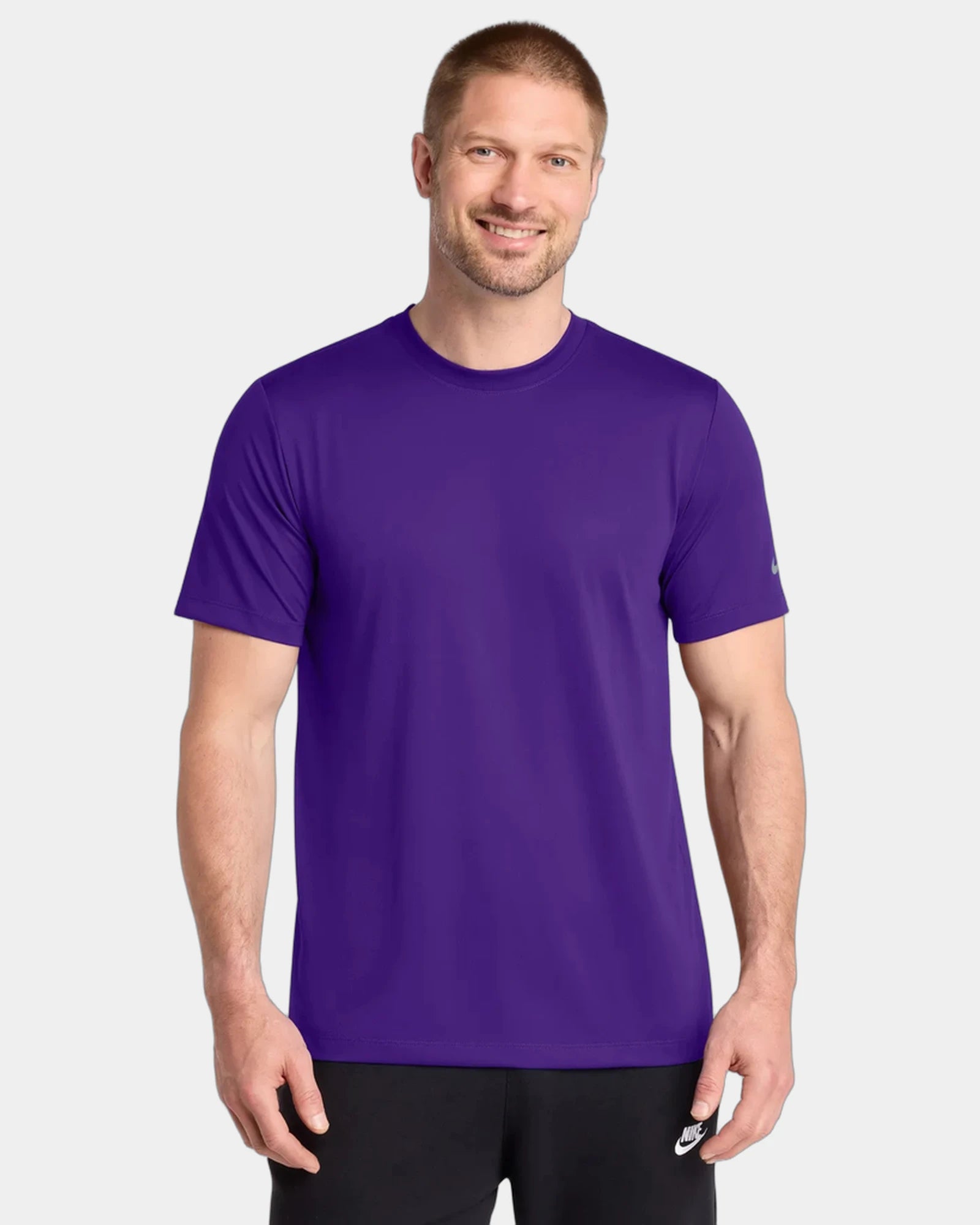 Branded recycled polyester Nike Swoosh Sleeve Tee - Court Purple