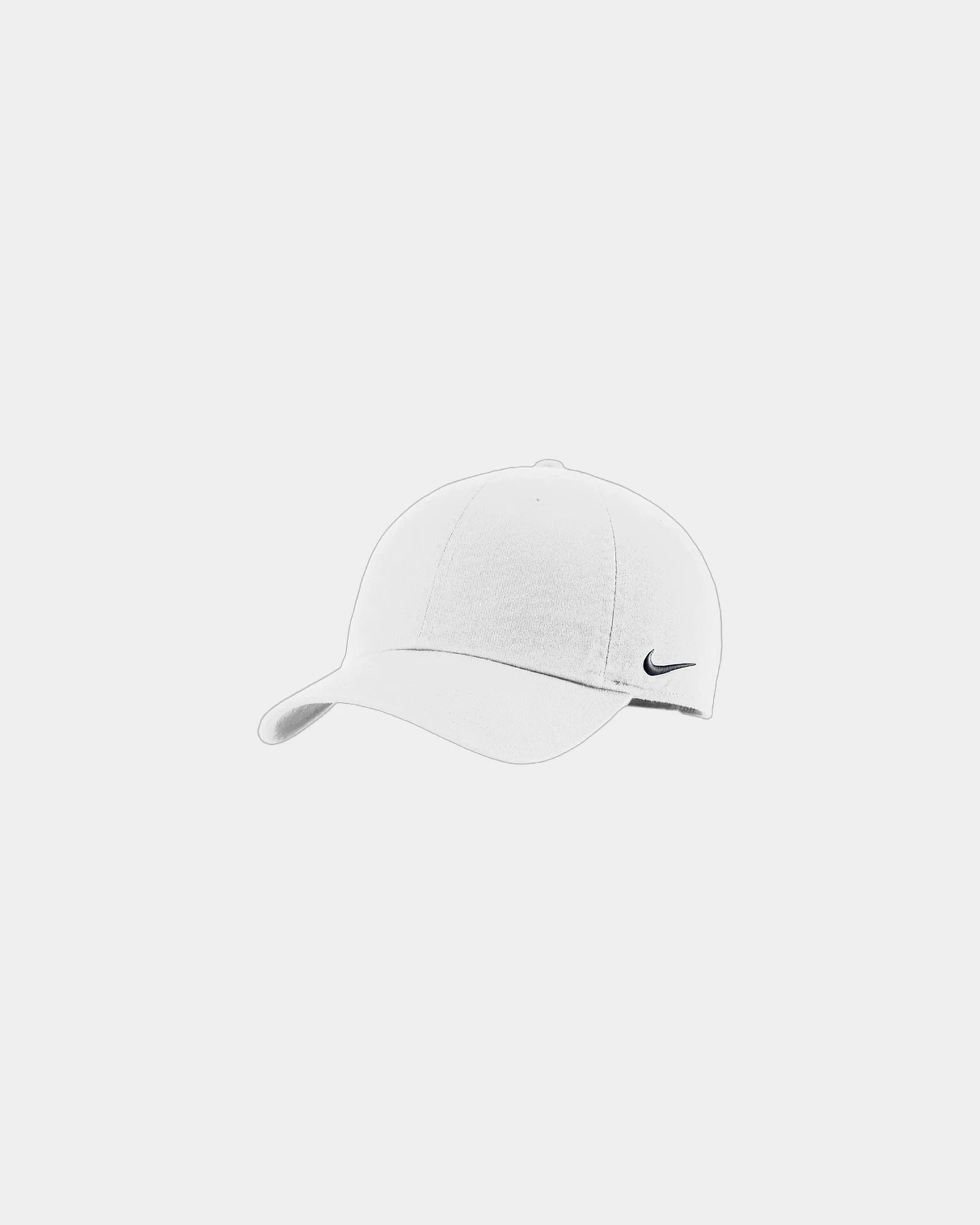 Custom recycled cotton twill cap Nike Heritage - White