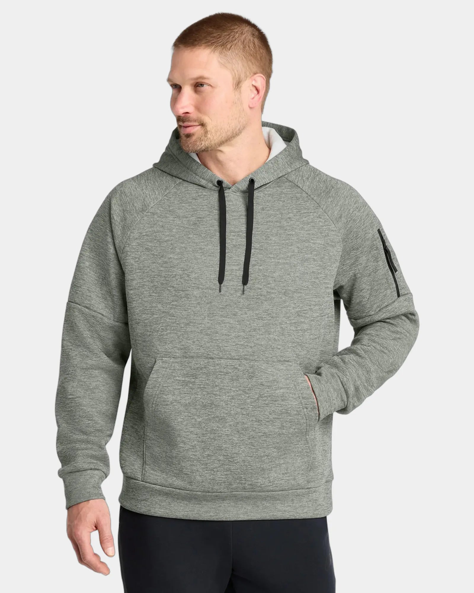Custom recycled polyester hoodie Nike Therma-FIT - Dark Grey Heather