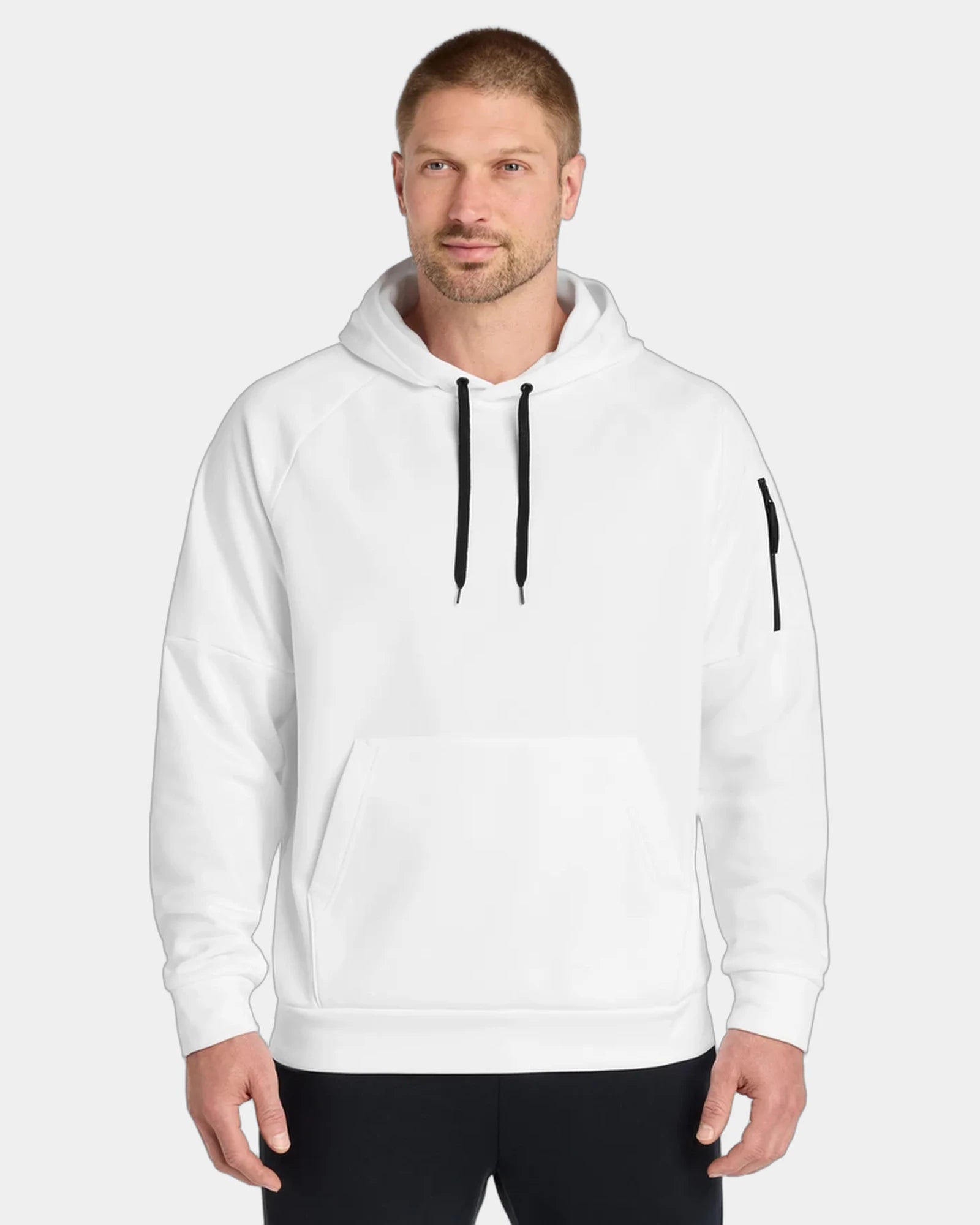 Custom recycled polyester hoodie Nike Therma-FIT - White