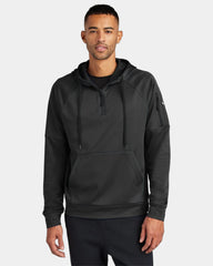 Branded recycled fleece Nike Therma-FIT 1/4-zip hoodie - Black