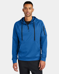 Branded recycled fleece Nike Therma-FIT 1/4-zip hoodie - Game Royal