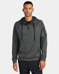 Branded recycled fleece Nike Therma-FIT 1/4-zip hoodie - Anthracite