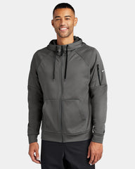 Custom Nike Therma-FIT Pocket Full-Zip Fleece Hoodie - Anthracite