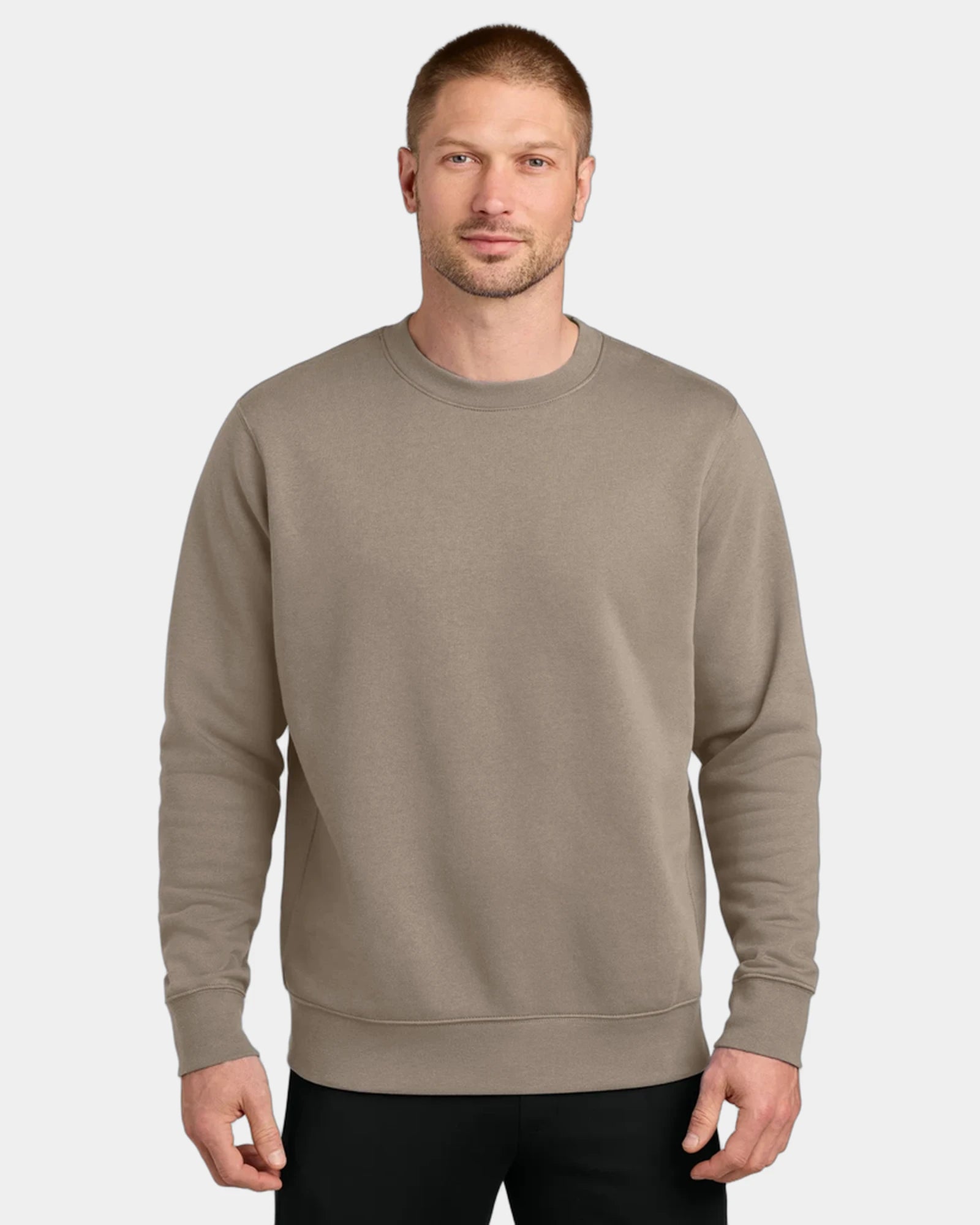 Custom fleece crew Nike Club Fleece Sleeve Swoosh - Khaki