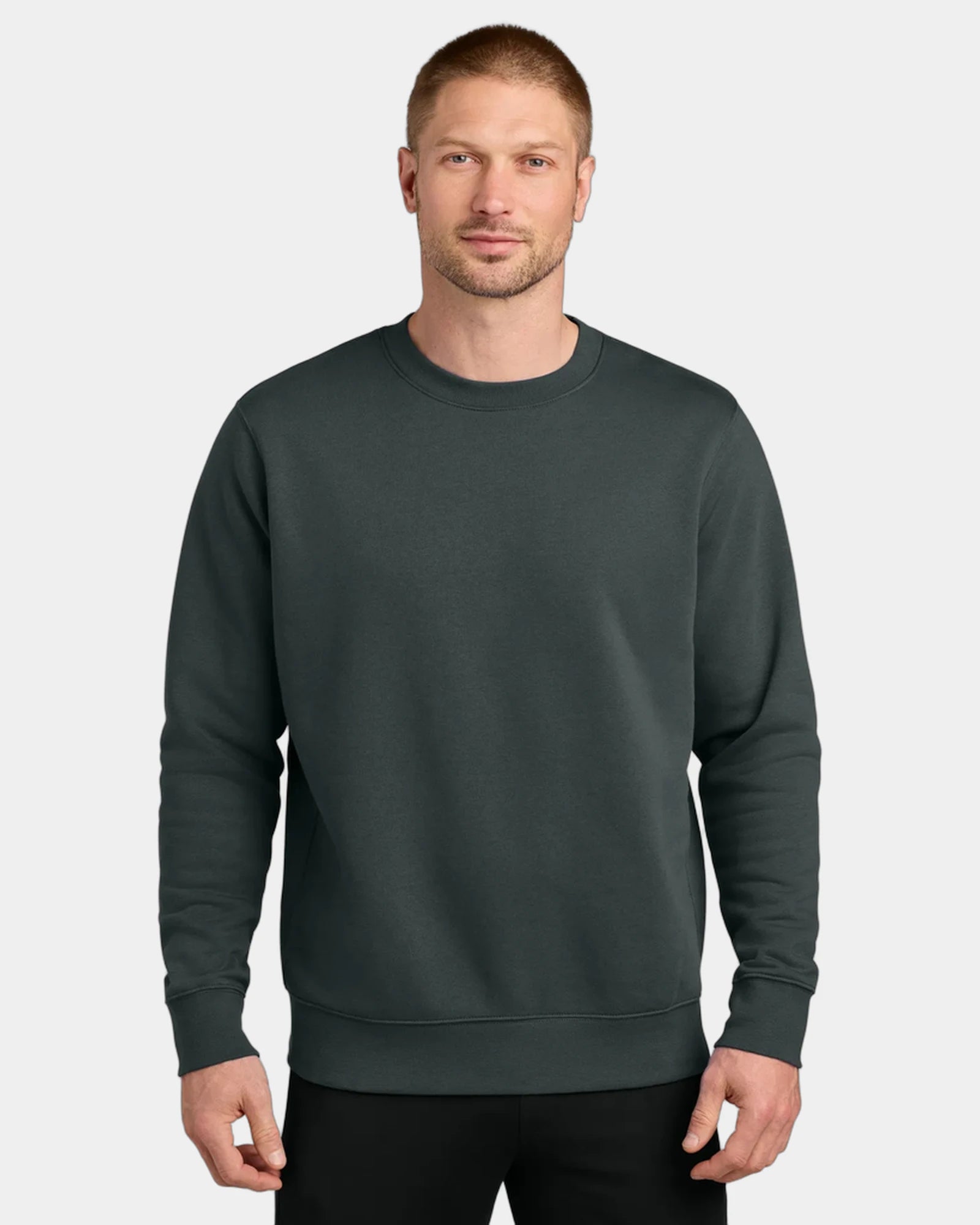 Custom fleece crew Nike Club Fleece Sleeve Swoosh - Anthracite
