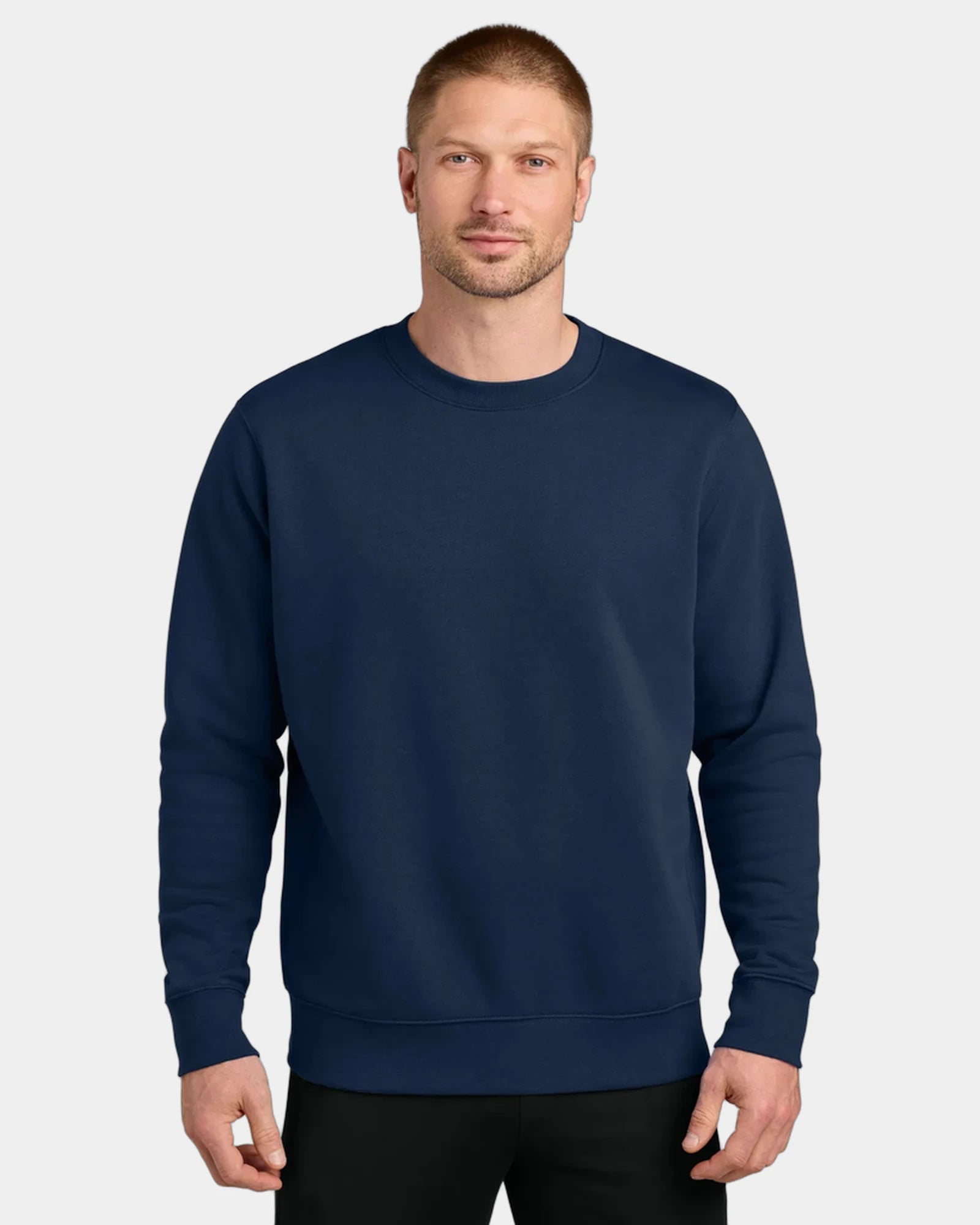 Custom fleece crew Nike Club Fleece Sleeve Swoosh - Midnight Navy