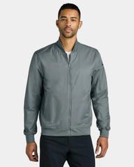 Custom cotton/nylon bomber jacket Nike with Swoosh logo - Cool Grey