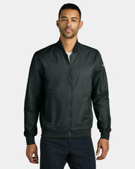 Custom cotton/nylon bomber jacket Nike with Swoosh logo - Black