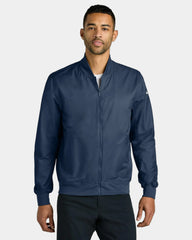 Custom cotton/nylon bomber jacket Nike with Swoosh logo - Midnight Navy