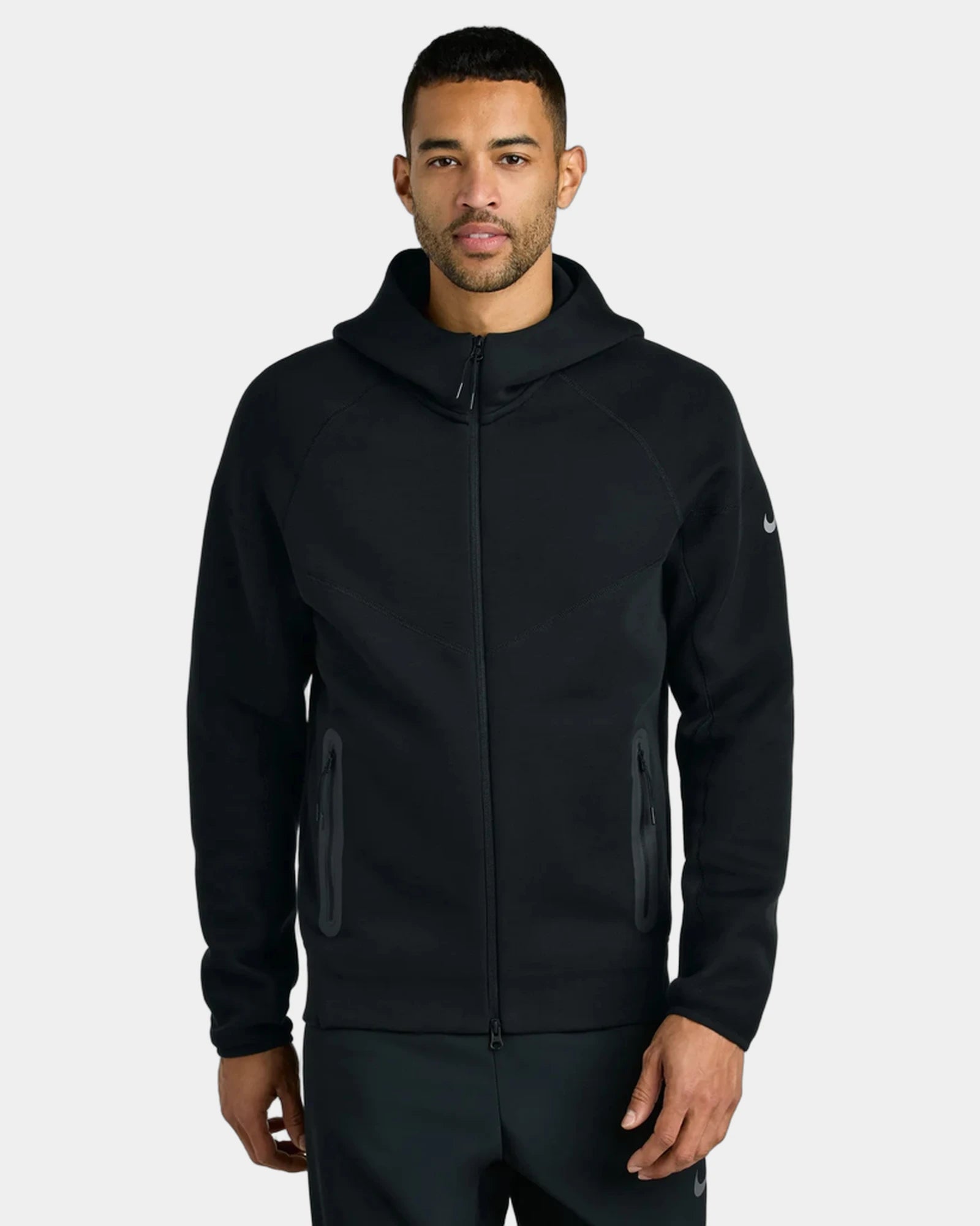 Custom recycled fleece Nike Tech Fleece Full-Zip Hoodie - Black