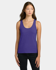 Custom cotton women's tank top side-seamed fit - Purple Rush