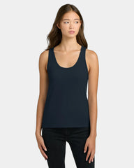 Custom cotton women's tank top side-seamed fit - Midnight Navy