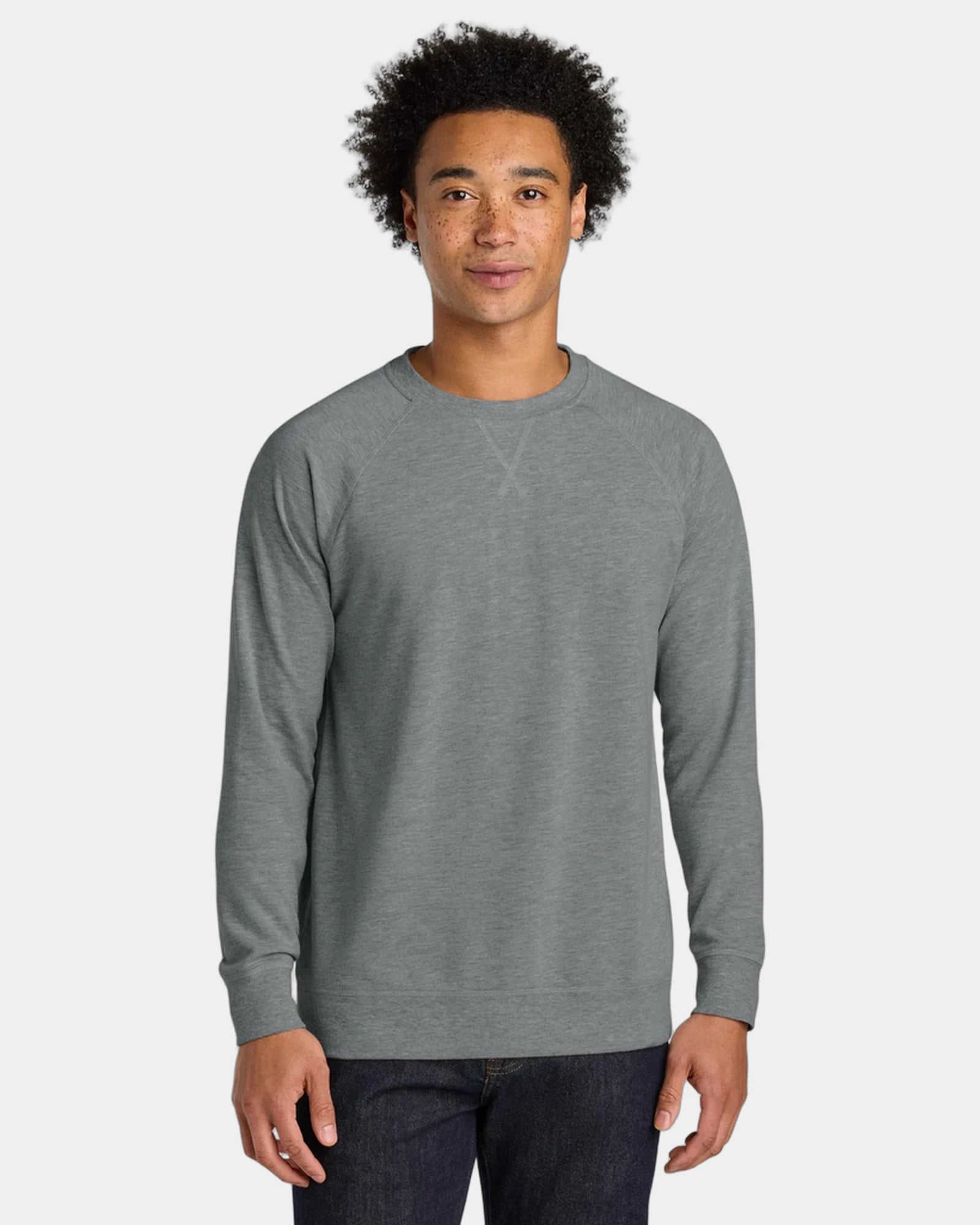Custom French terry raglan sweatshirt for teams - Heather Gray