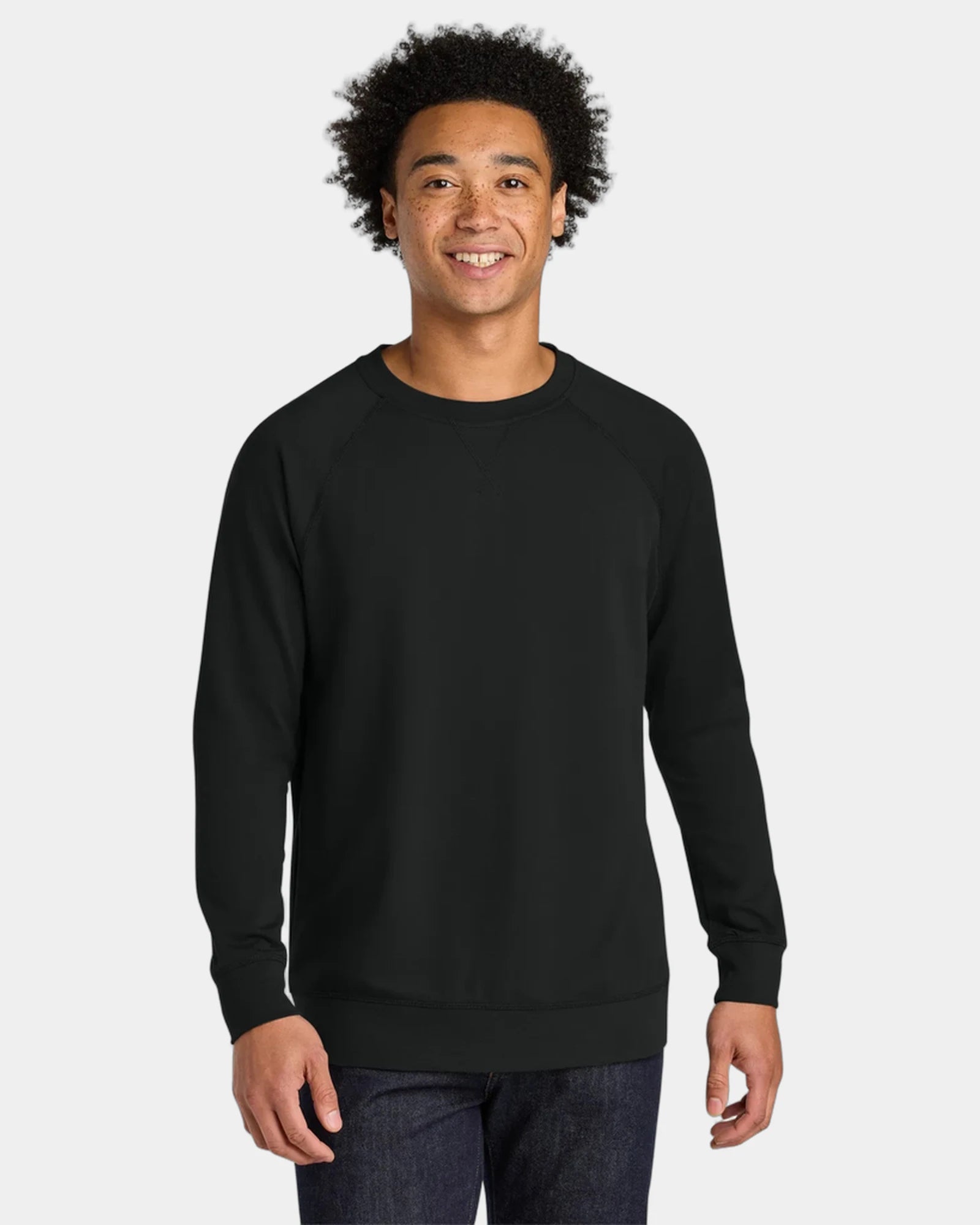 Custom French terry raglan sweatshirt for teams - Black