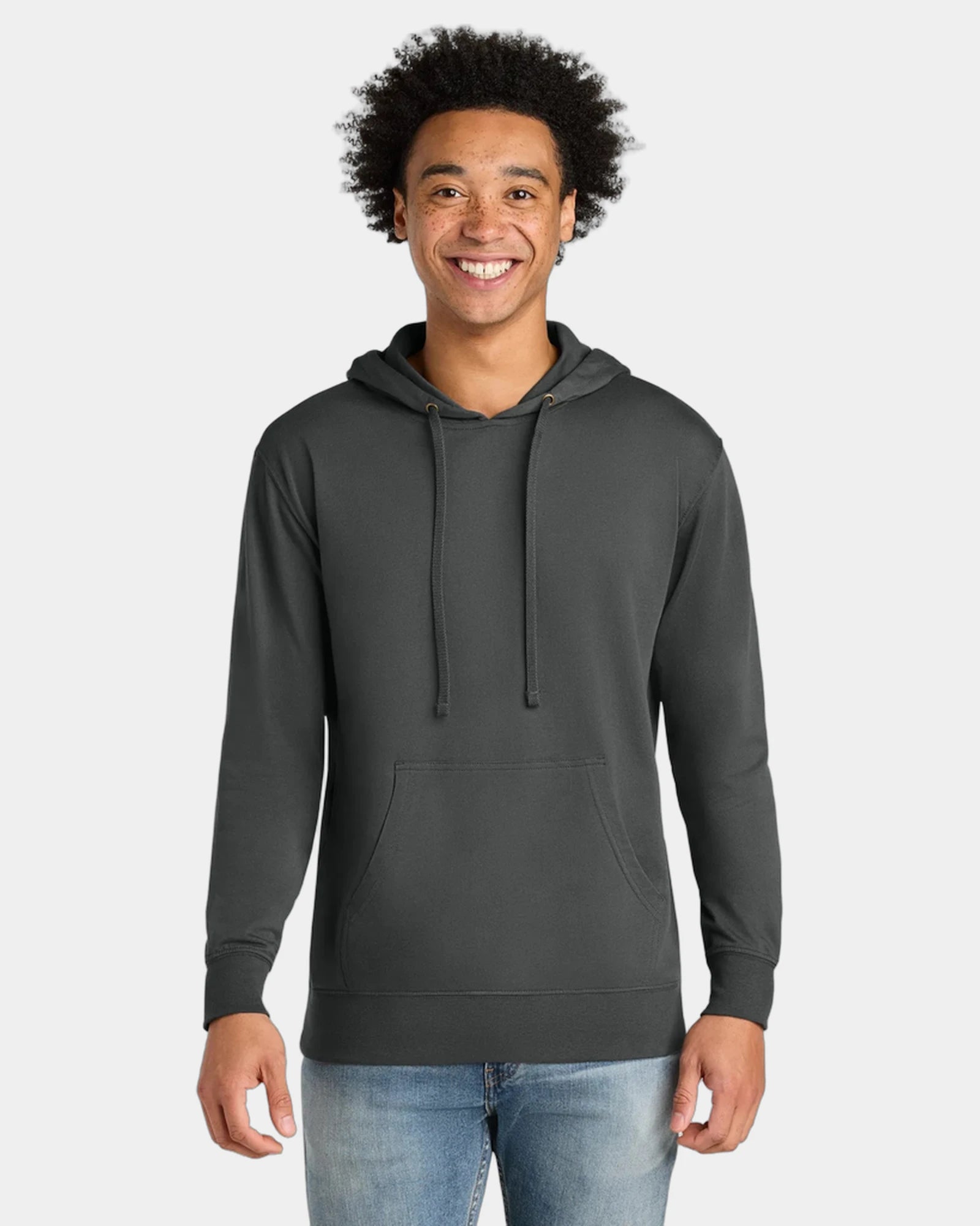 Custom French terry fleece Laguna hoodie for teams - Heavy Metal/ Heavy Metal
