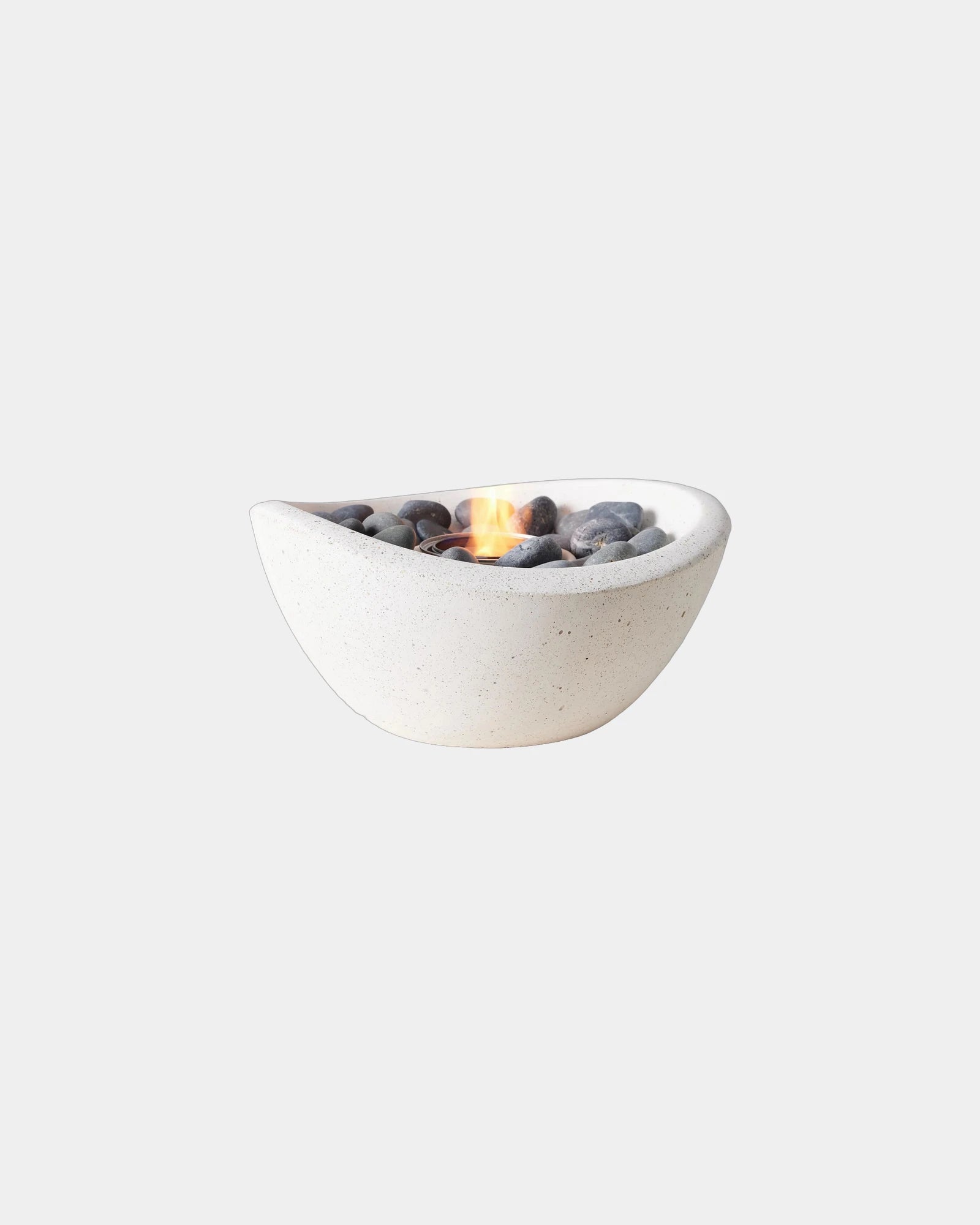 Custom smoke-free tabletop fire bowl for events - White