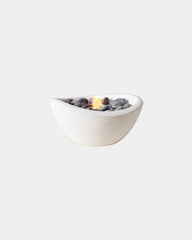 Custom smoke-free tabletop fire bowl for events - White