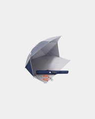 Custom UPF 50+ polyester beach tent with carry pouch - Navy Stripe
