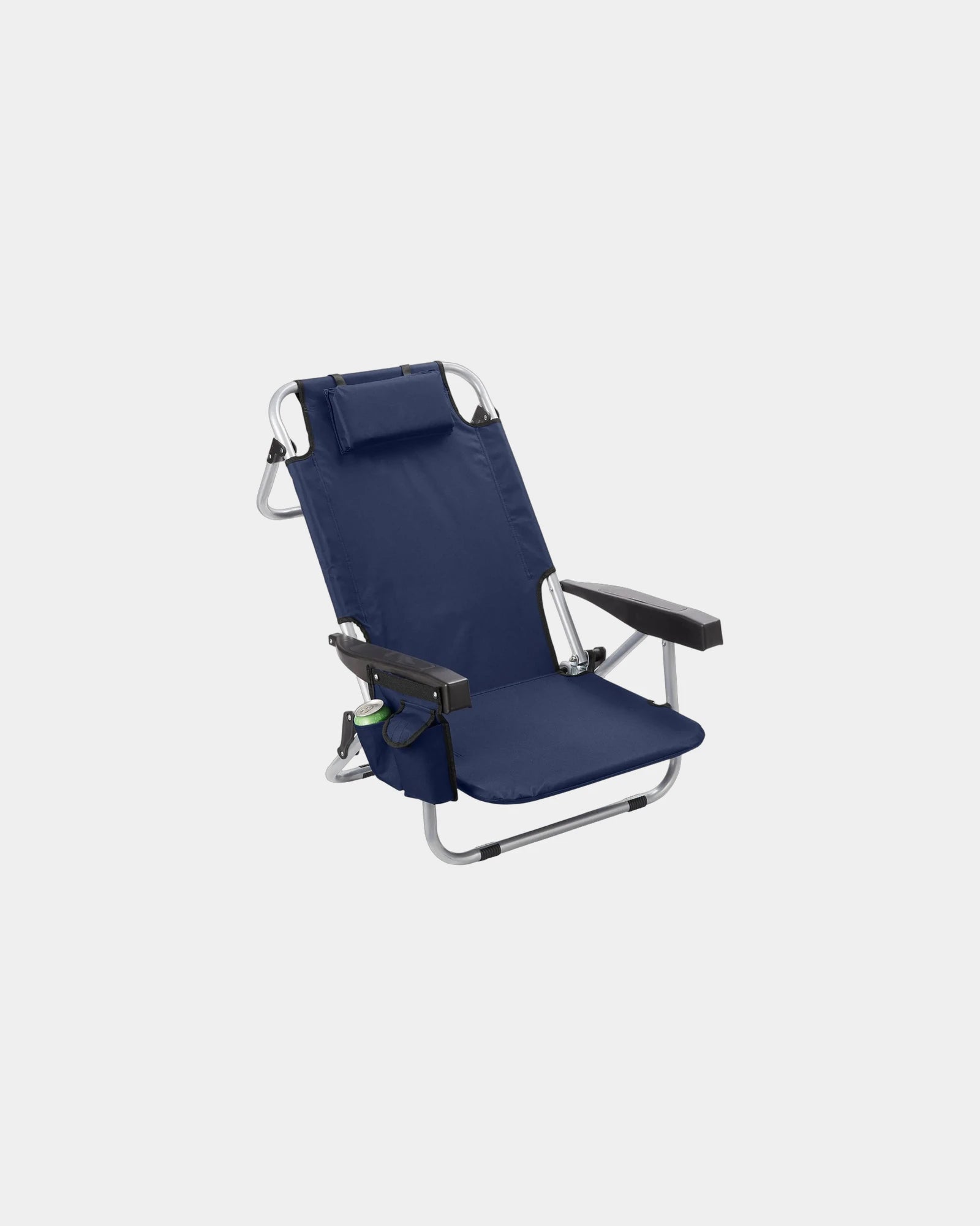 Custom recycled polyester backpack beach chair, 5 positions - 3