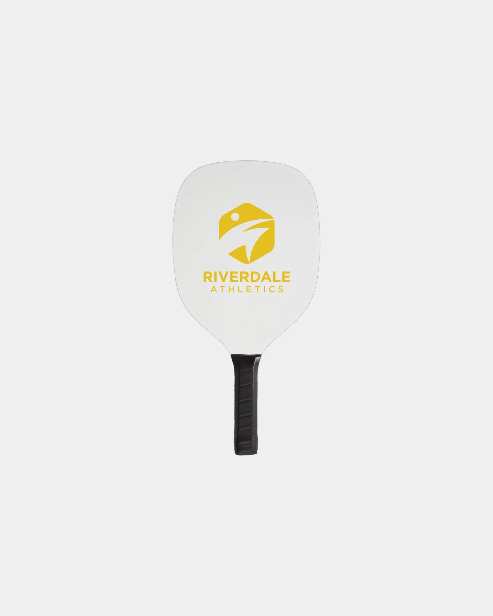 Custom MDF pickleball paddle with non-slip PU handle - White-Black