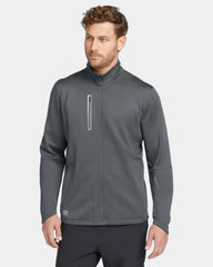 Custom stretch full-zip jacket with reflective details - Gear Grey