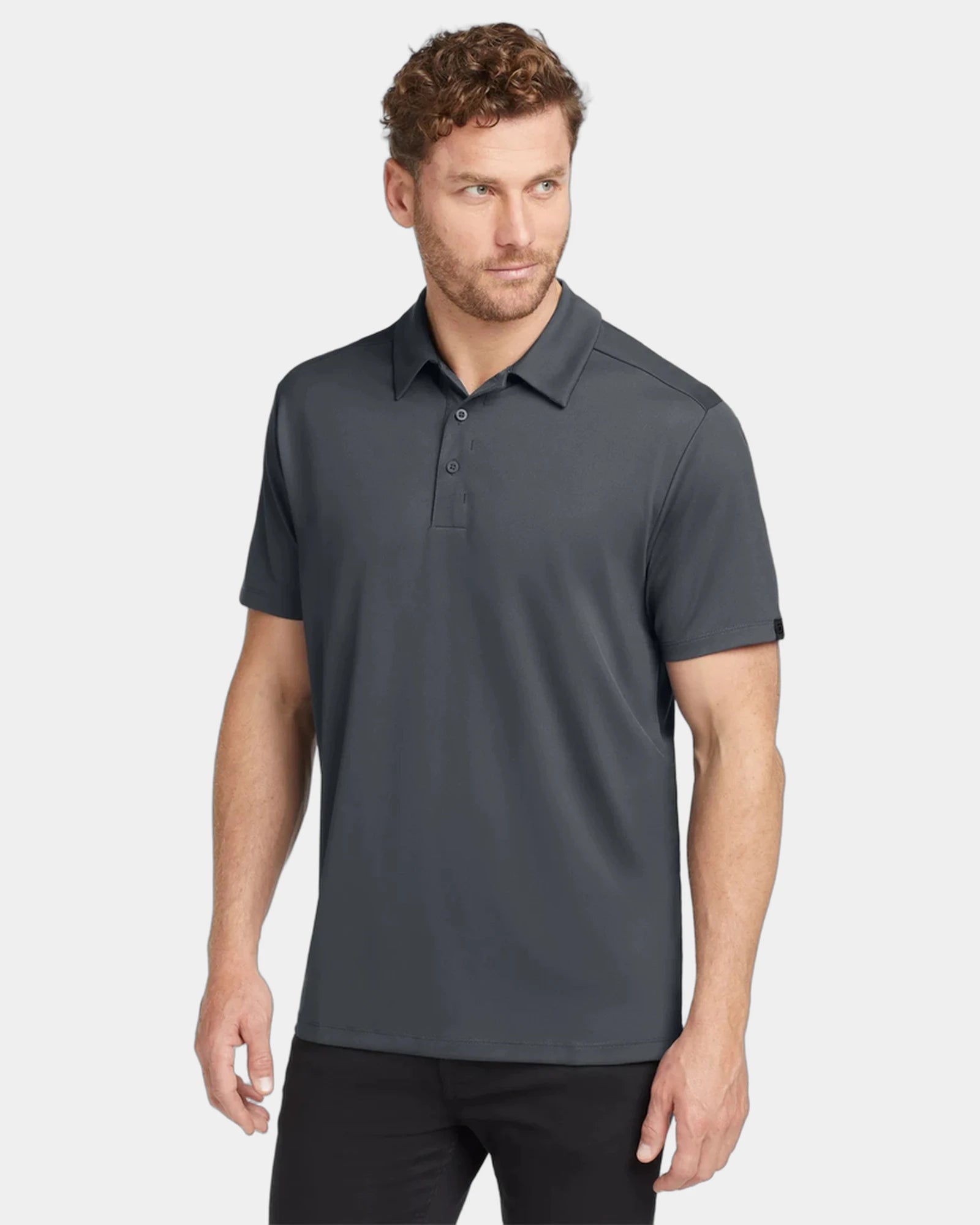 Custom polyester polo with moisture-wicking technology - Diesel Grey