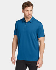Custom polyester polo with moisture-wicking technology - Bolt Blue