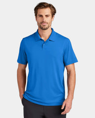 Custom recycled polyester polo with UPF 50 protection - Cobalt Blue