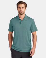 Custom recycled polyester polo with UPF 50 protection - Arctic Mist