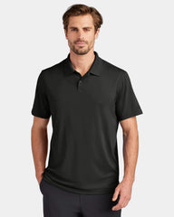 Custom recycled polyester polo with UPF 50 protection - Blacktop