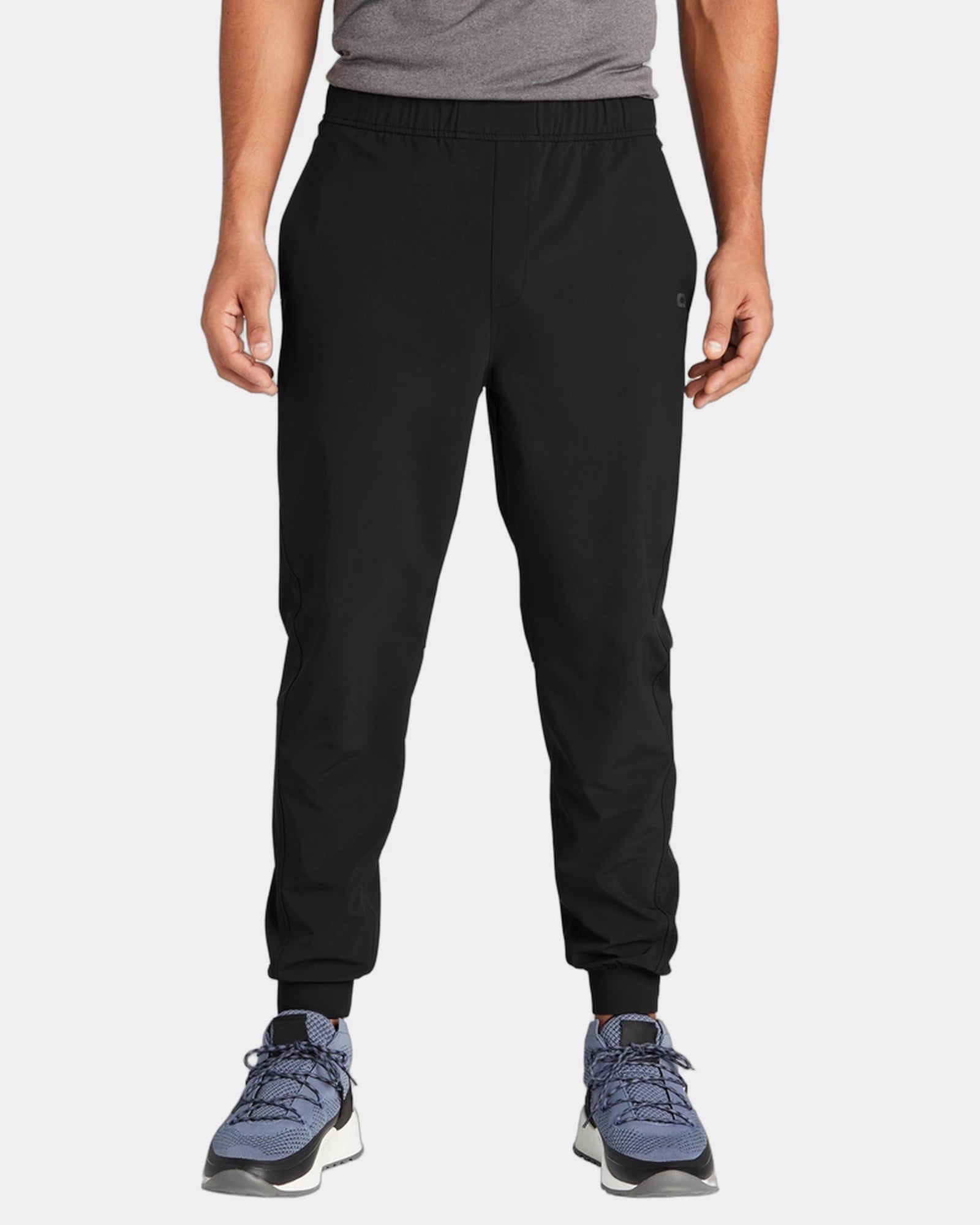 Custom stretch jogger with water-repellent DWR finish - Blacktop