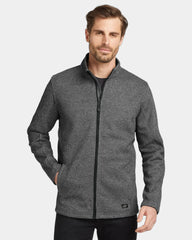 Custom grit fleece jacket with zippered pockets - Diesel Grey Heather