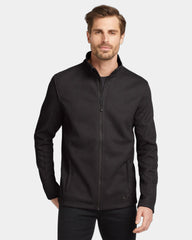 Custom grit fleece jacket with zippered pockets - Blacktop
