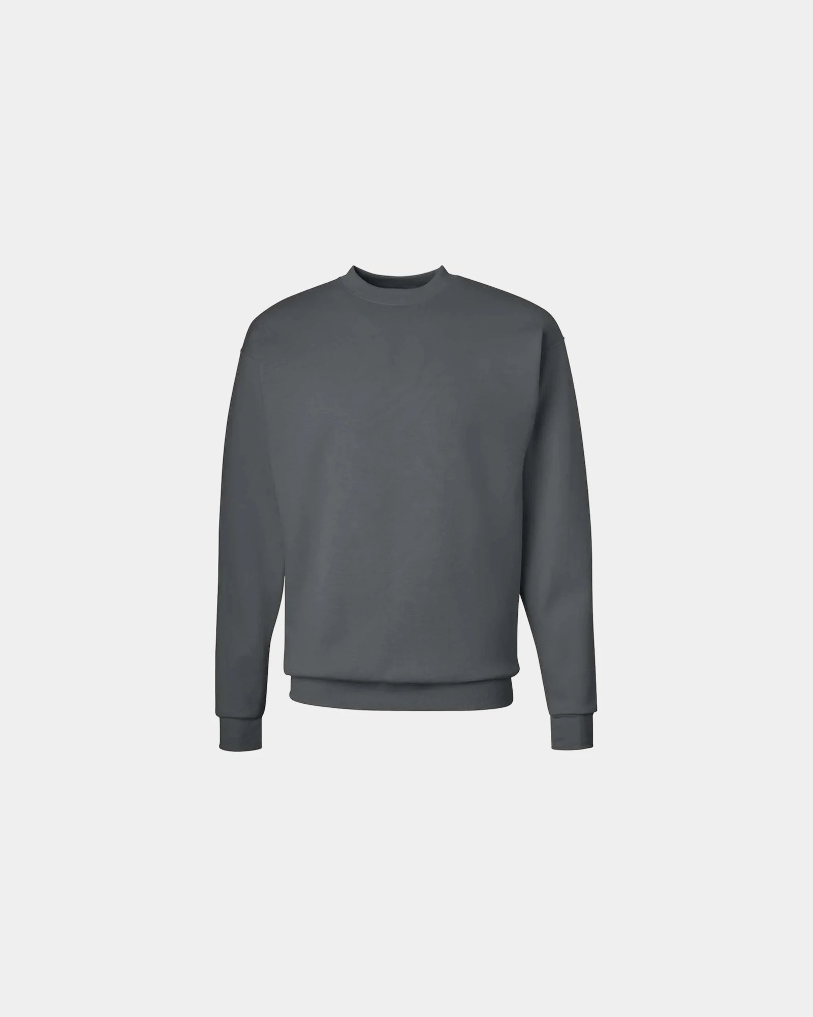 Custom midweight cotton-blend crewneck sweatshirt - Smoke Grey