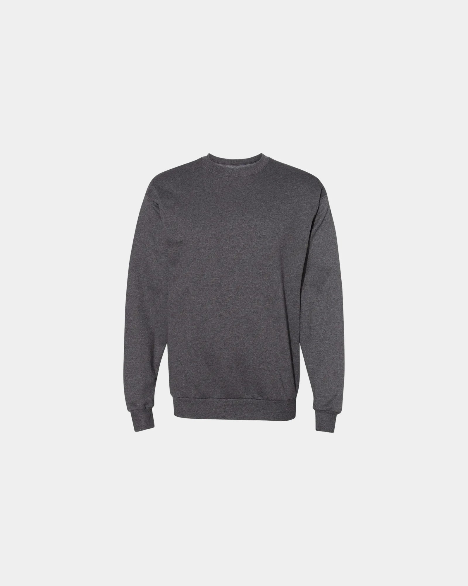 Custom midweight cotton-blend crewneck sweatshirt - Charcoal Heather