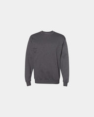 Custom midweight cotton-blend crewneck sweatshirt - Charcoal Heather