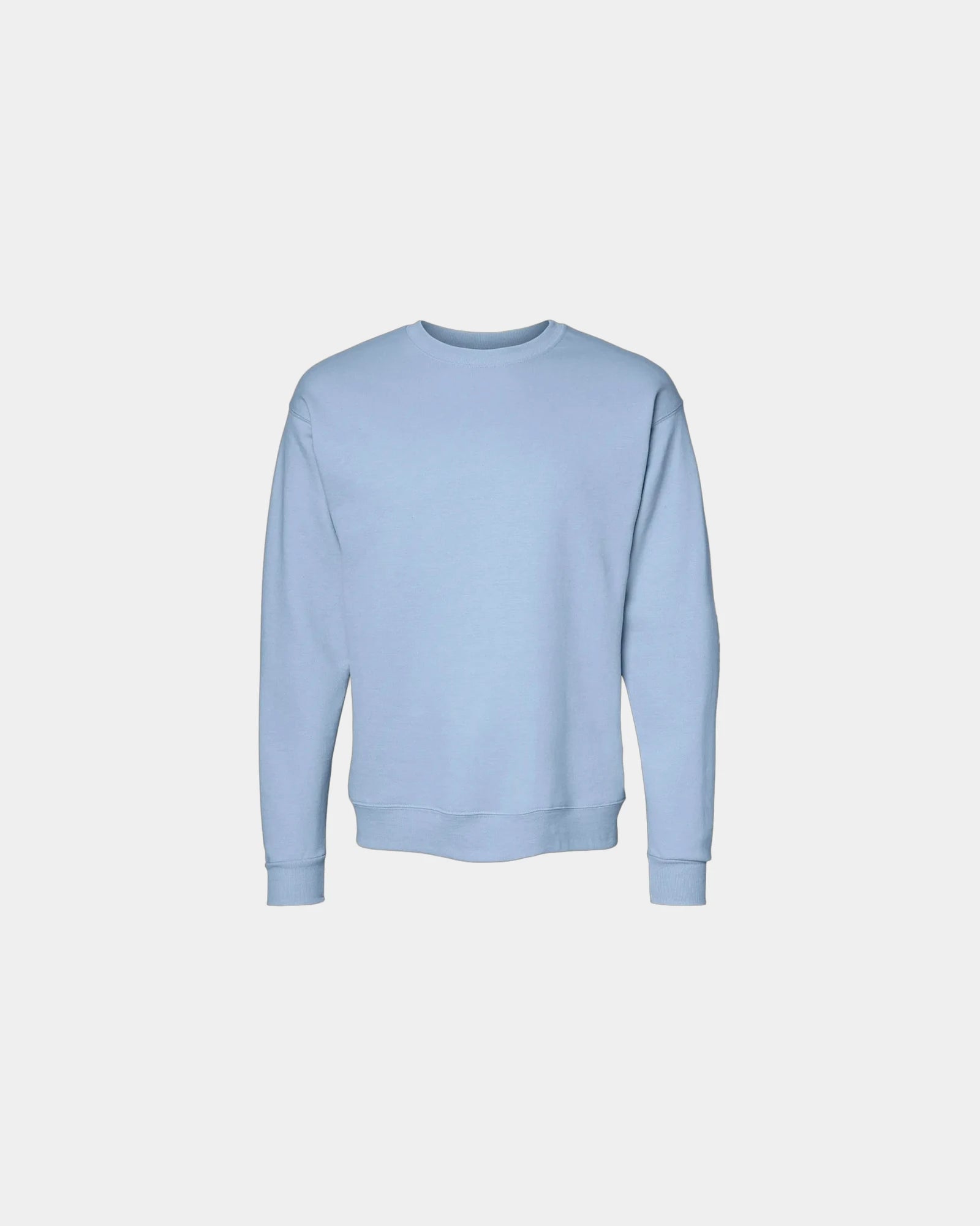 Custom midweight cotton-blend crewneck sweatshirt - Light Blue