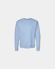 Custom midweight cotton-blend crewneck sweatshirt - Light Blue