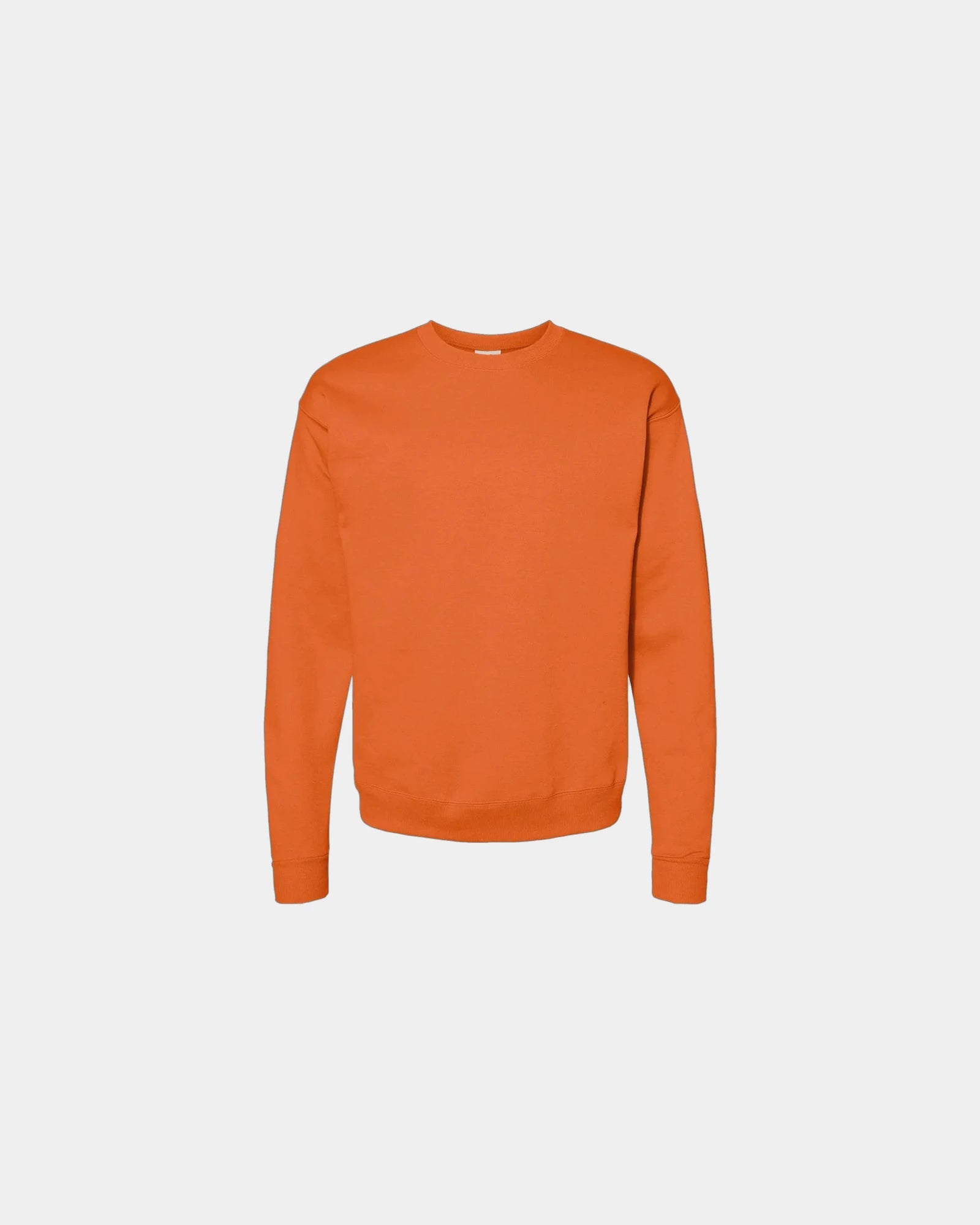 Custom midweight cotton-blend crewneck sweatshirt - Safety Orange