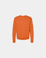 Custom midweight cotton-blend crewneck sweatshirt - Safety Orange