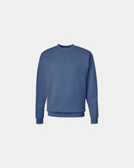 Custom midweight cotton-blend crewneck sweatshirt - Denim Blue